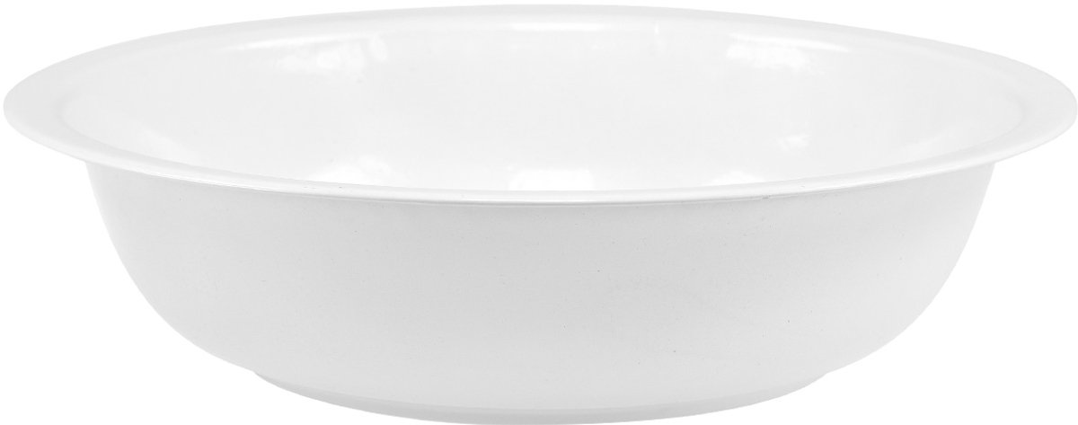 Metalen kom, wit geëmailleerd, Ø29cm, H7,5cm