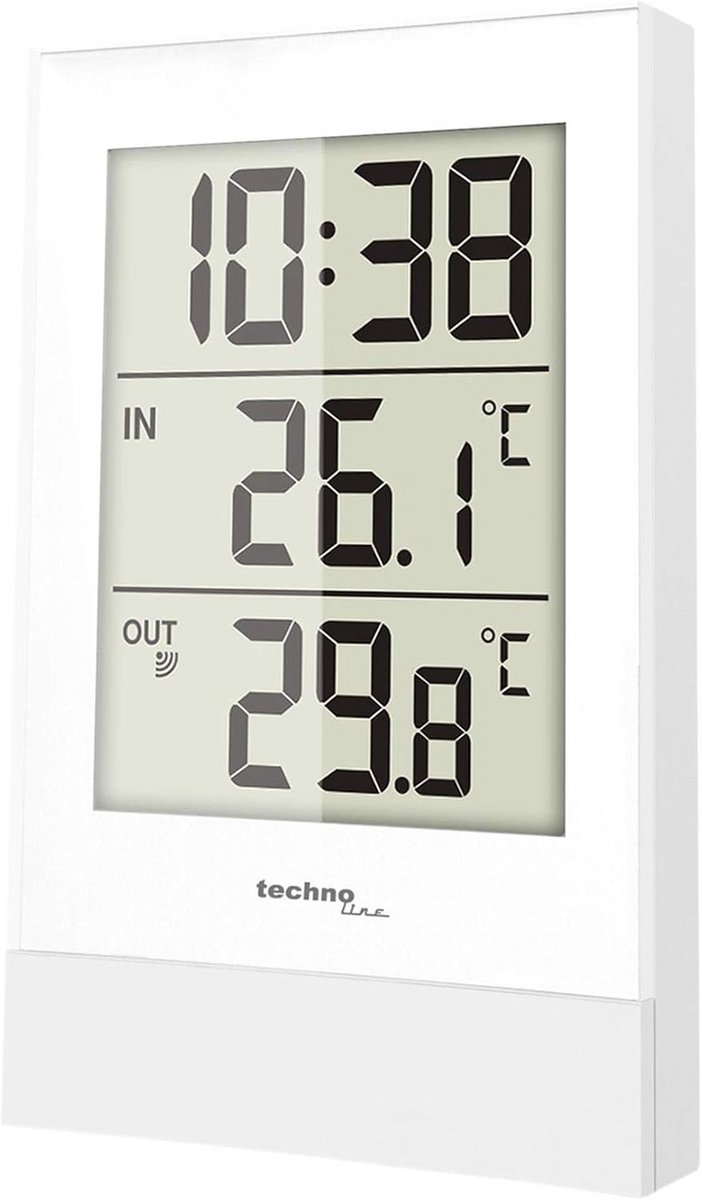 Draadloos Weerstation | Binnen- en Buitentemperatuur | Klokfunctie | Modern Design