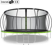 ZIPRO Jump Pro Premium - Trampoline met veiligheidsnet - Ø496cm 16FT - Voor kinderen en volwassenen - Inclusief Ladder - max. 150 kg - Extra Groot - UV-bestendig