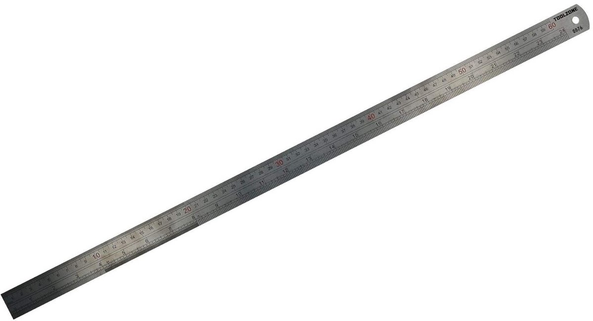 RVS Liniaal 60cm / 24 Inch Nauwkeurig Meetinstrument voor Werkplaats en Ambachten