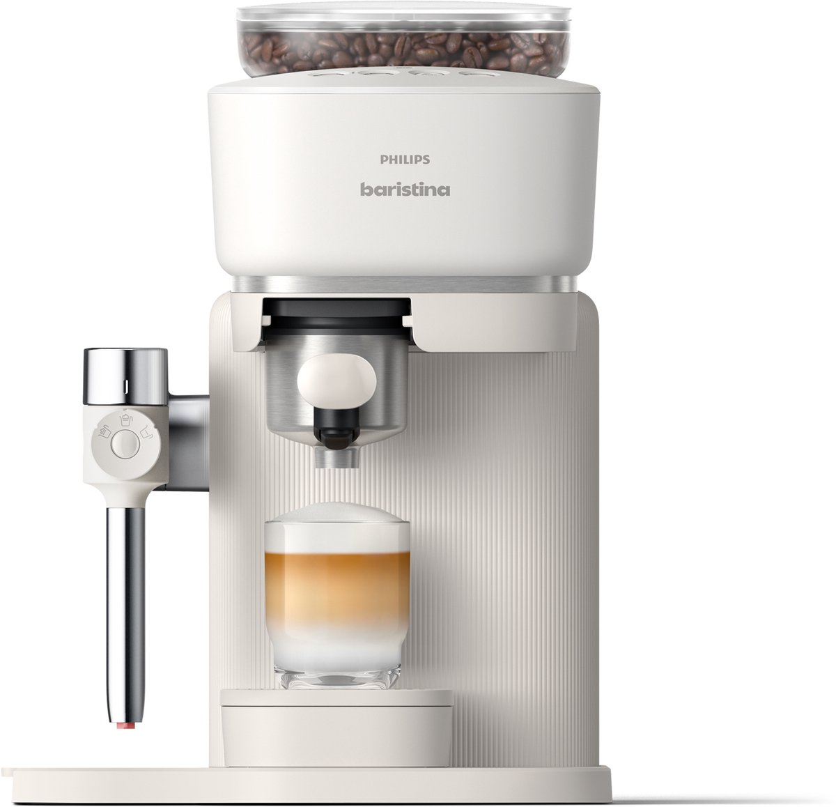 Philips Baristina Latte - BAR400/00 - Espressomachine - Pistonmachine - Cappuccino - Automatische Melkopschuimer - Wit — afbeelding 1
