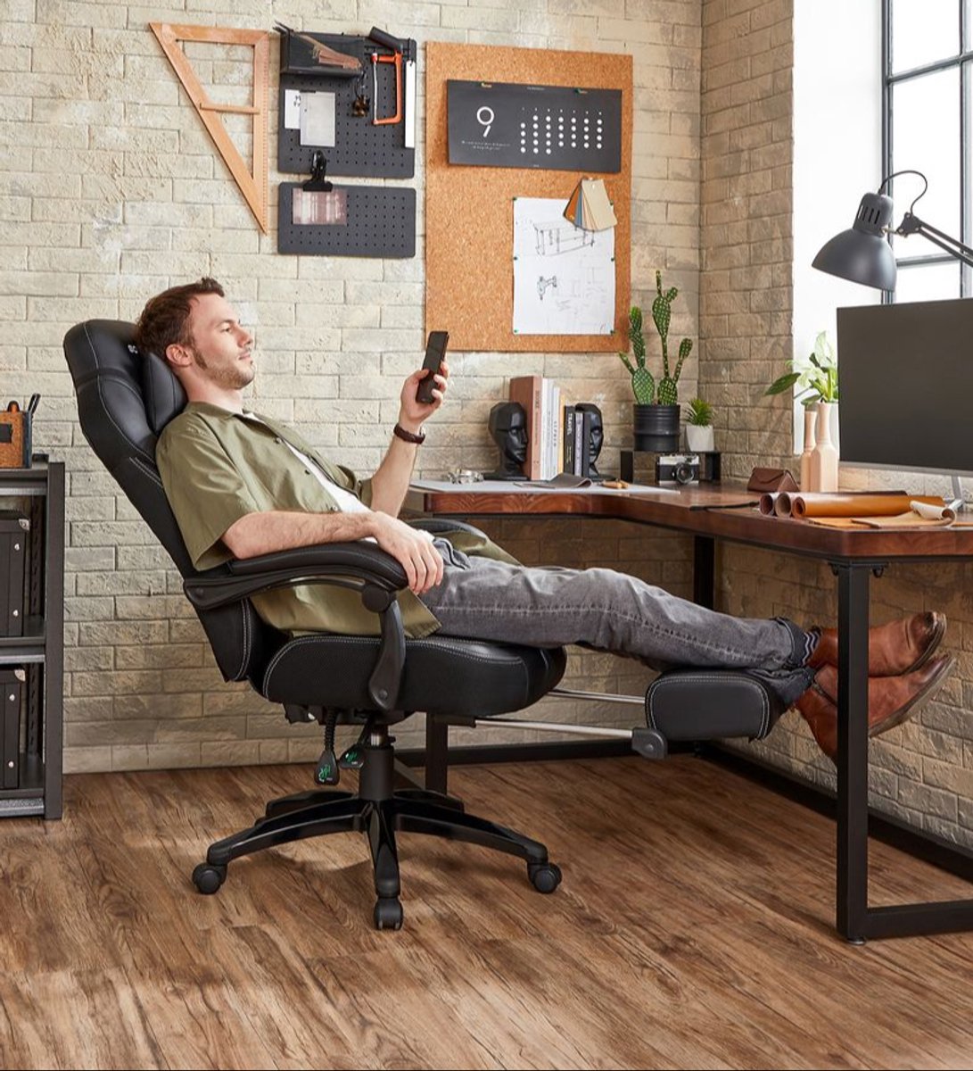 De Vries Meubels Gamingstoel Ergonomisch met Voetensteun - afbeelding 2