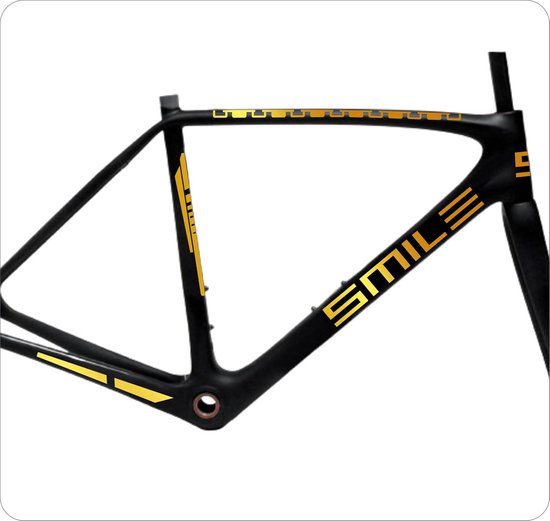 7-delige Frame Sticker Set Voor Fiets – Zwart Mat, Universeel – Water- En Uv-bestendig, Eenvoudig Aan Te Brengen – Voor MTB En Stadsfiets