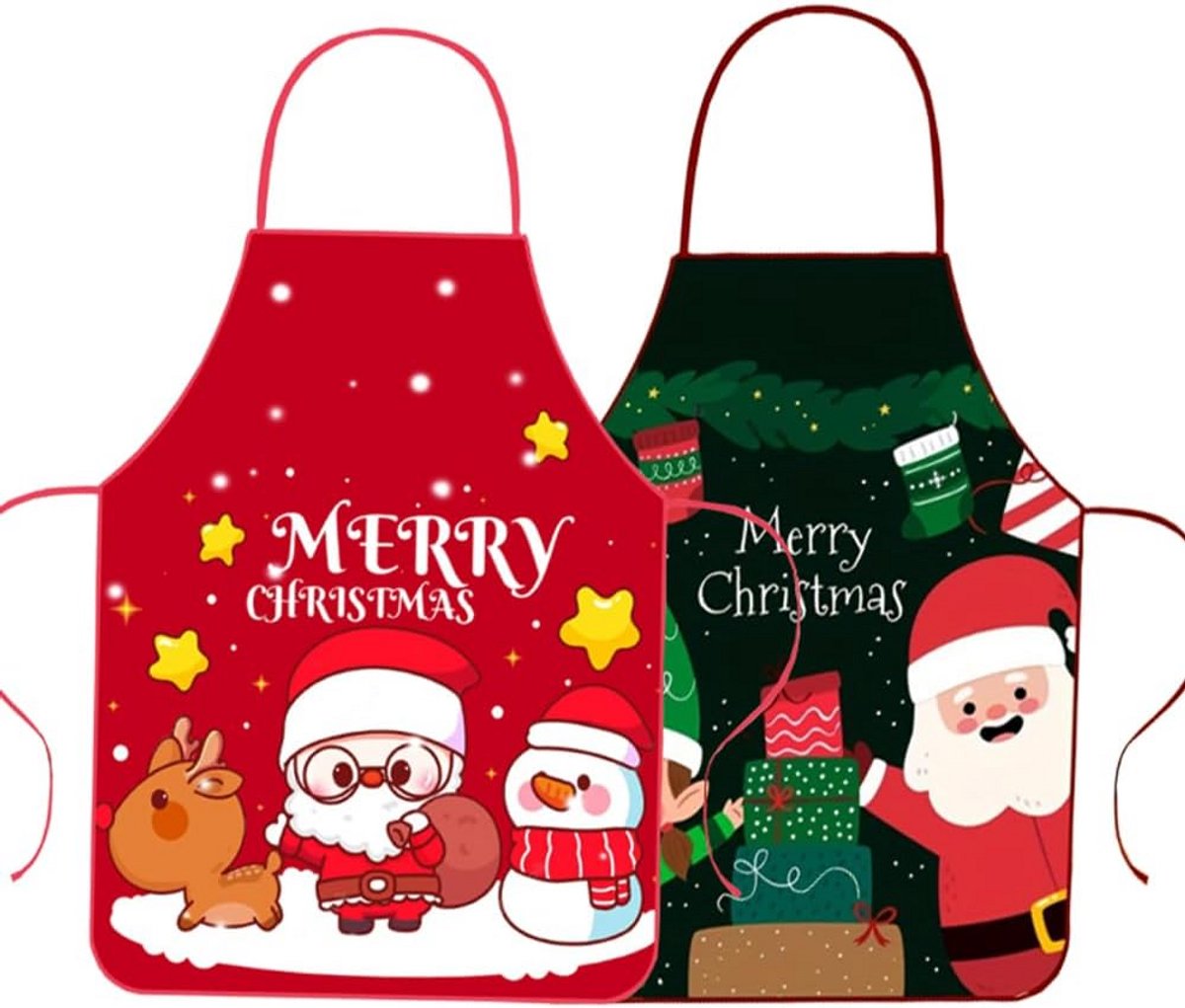 2-delige Verstelbare Kerst Kookschort Set voor Heren en Dames