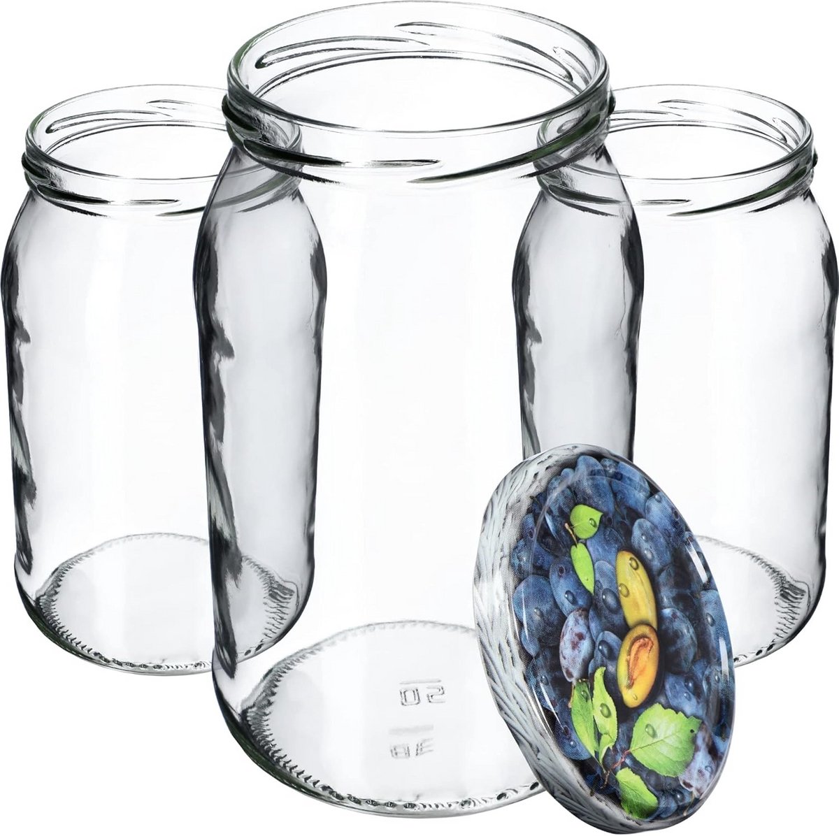 Set van 48 Weckpotten 900 ml met Schroefdeksel voor Inmaken en Bewaren
