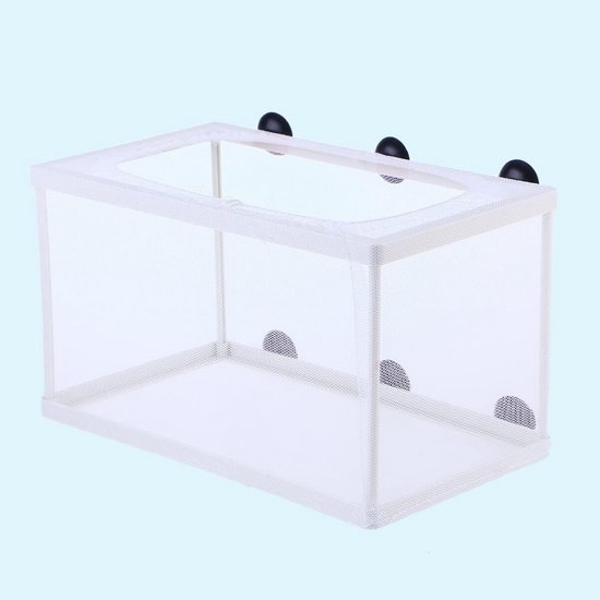 Broedbak Aquarium Scheidingsnet met Zuignappen voor Jonge Vis en Broed — afbeelding 4