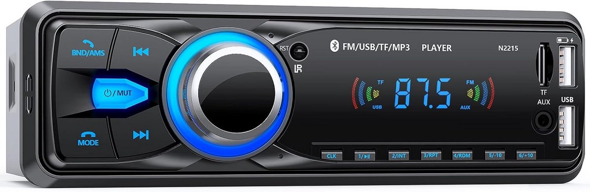 Autoradio MP3 Speler met Bluetooth, USB, AUX en Afstandsbediening