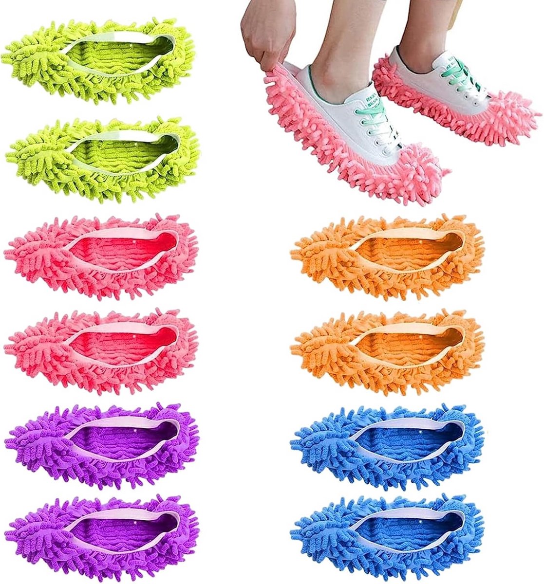 Herbruikbare Microvezel Dweilschoenen voor Grondige Vloerreiniging