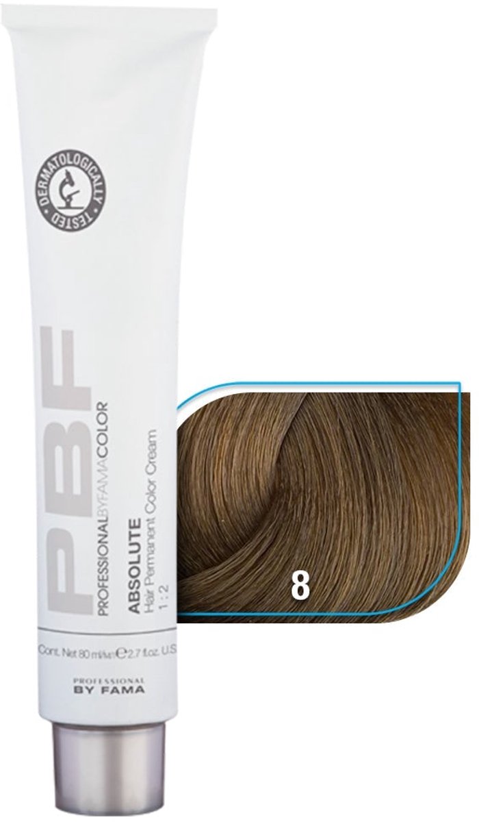 BY FAMA TINTE COLOR ABSOLUTE NATURALES NEUTROS PBC TINTE 8, 80 ML