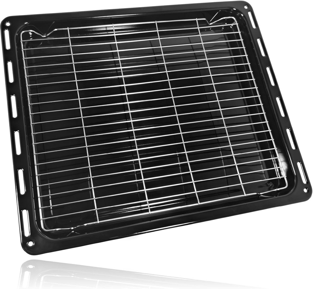 Universele Ovenbakplaat en Grillrooster Set voor Elektrische en Inbouwovens