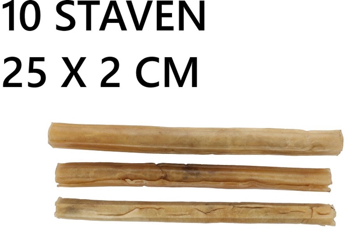 Cocapet - rawhide rollen - 10 st van 25 x 2 cm - gluten vrij - geen toegevoegde suiker - tandverzorgend - honden houdenvan kauwen .