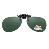 LOUD AND CLEAR® - Clip On Zonnebril - Piloten Zonnebril - Overzet - Opzet - Voorzet - Heren - Dames - Groen - Opklapbaar - Gepolariseerd
