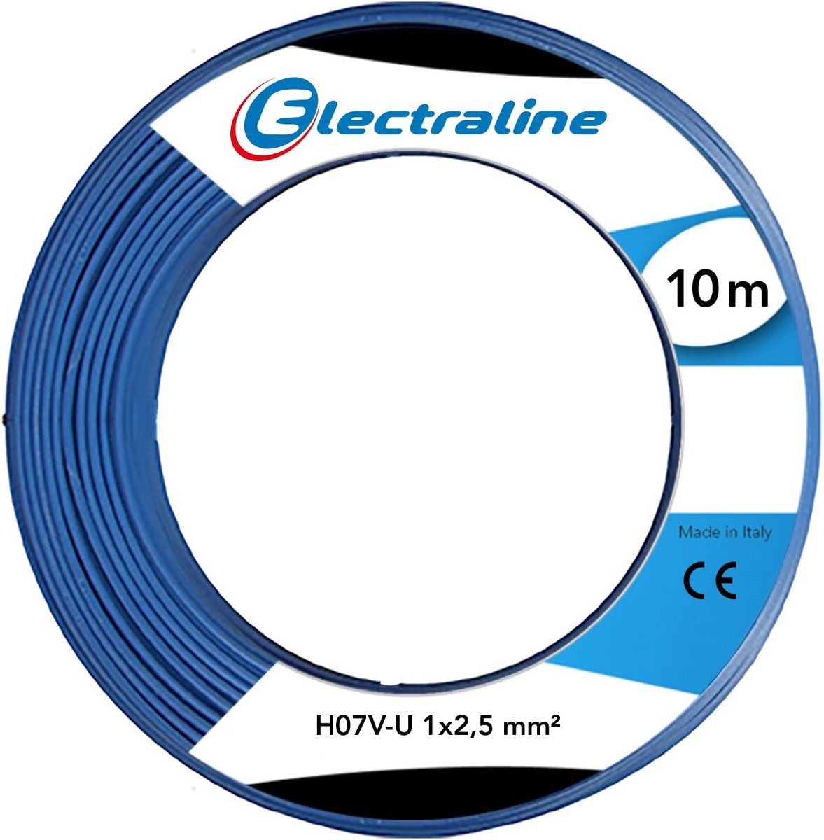 Flexibele Elektrische Kabel H07V-U 1.5mm² - 10 Meter Blauw