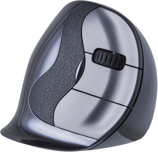 Evoluent Verticale Muis D – Draadloos – Medium – Uitvinder van de Verticale Muis – Ergonomisch Gevormd voor Comfort – Vermindert Polsbelasting – 4 DPI Standen – 6 Instelbare Knoppen (Windows)