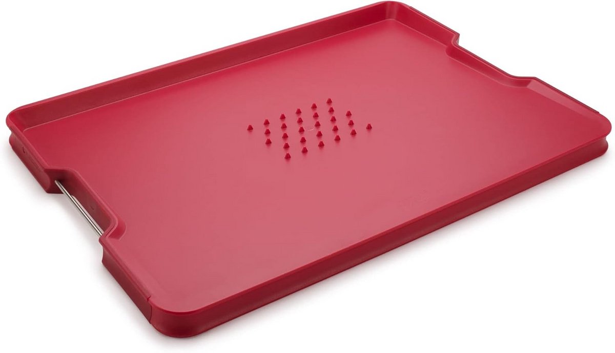 Multifunctionele Snijplank Extra Groot met Verzamelbak - Rood