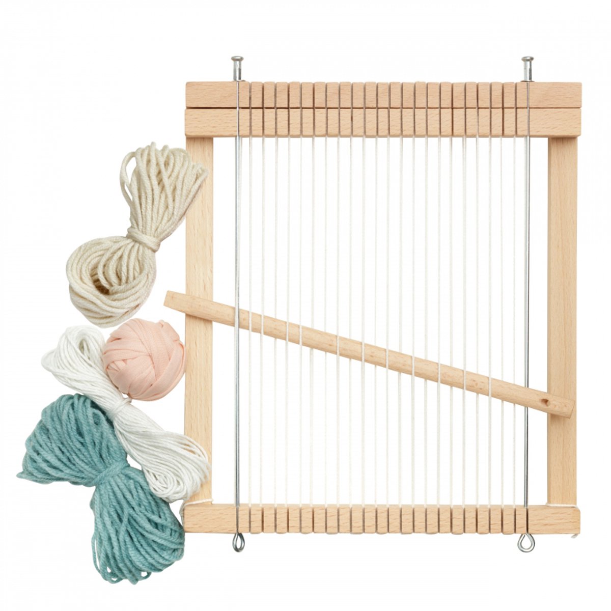 Micki houten weefraam - creatief speelgoed met garen voor kinderen.