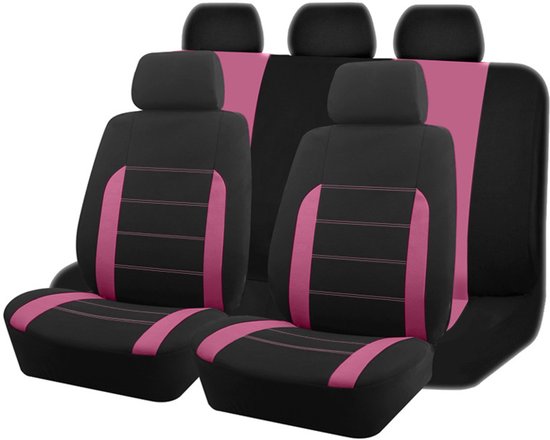 Carshaping Universele autostoelhoes volledig omgeven door ademende kroon, zacht lederen voorstoelkussen, (1 fluwelen voorstoel met kussen