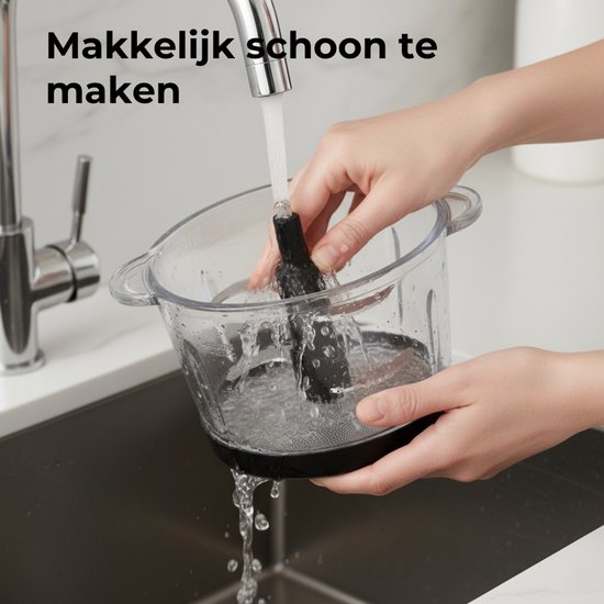 CoolHome Elektrische Hakmolen - 2.5 Liter Glazen kom - 600W - Zwart van CoolHome — afbeelding 4
