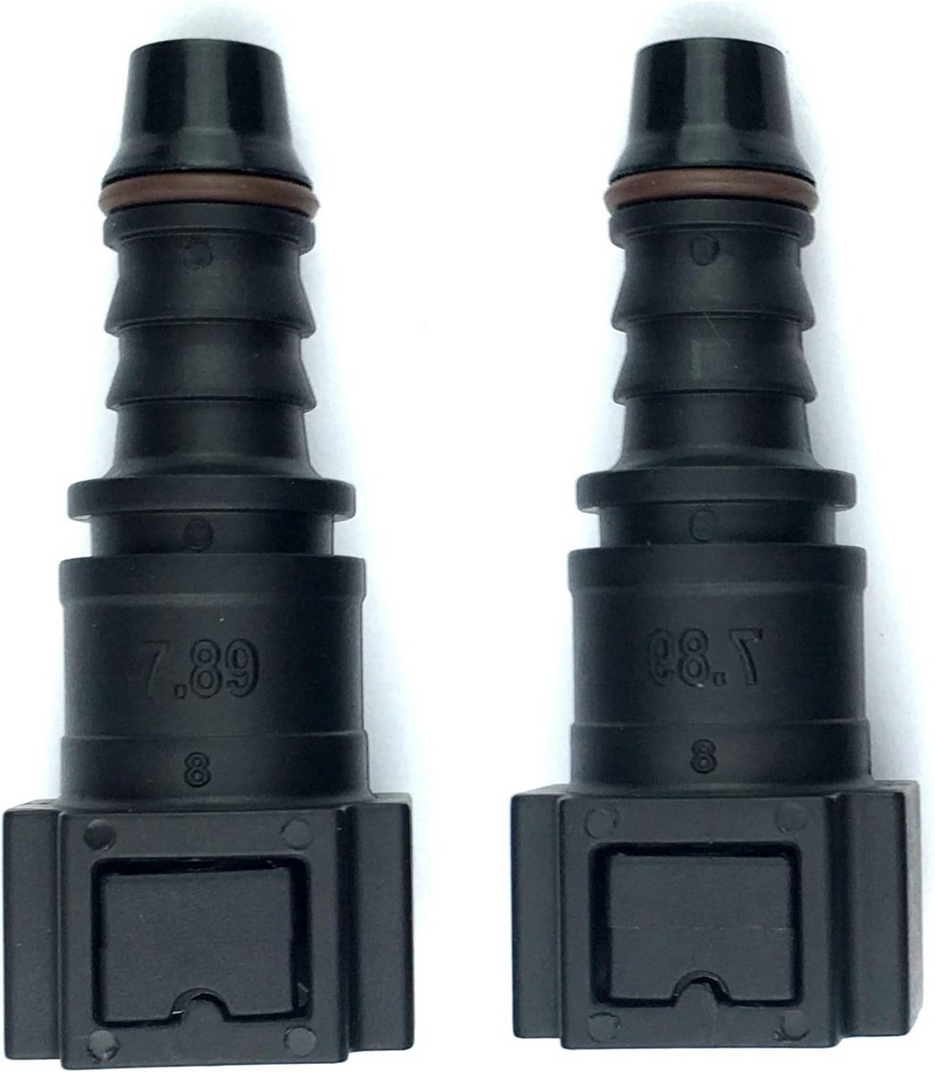 Rechte Brandstofleiding Connector Quick Connect Reductie voor Nylon Slang 6.3mm naar 8mm (2 Stuks)