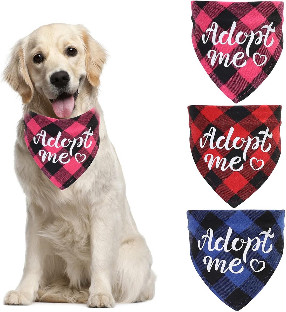 Set van 3 Hondenbandana's en Kattenbandana's - Wasbare Driehoekige Slabbetjes voor Kleine en Middelgrote Dieren