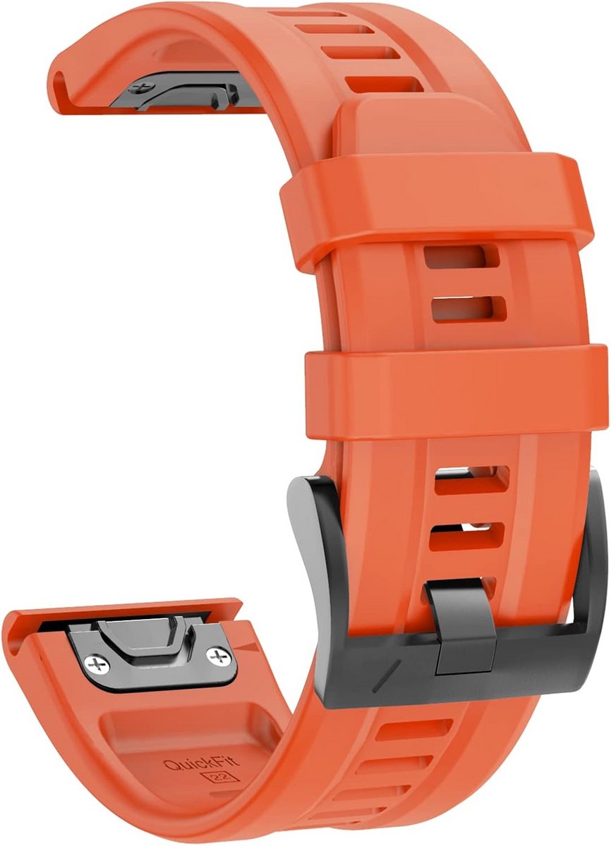 QuickFit 22mm Siliconen Horlogeband voor Fenix 7, Fenix 6, Fenix 5, Forerunner en MARQ