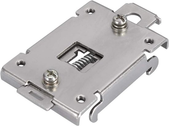 UFURMATE DIN-rail Montageclips – 6 Stuks, 35 Mm Breed, Aluminiumlegering, Met Schroeven, Zwart, Voor Solid-state Relais