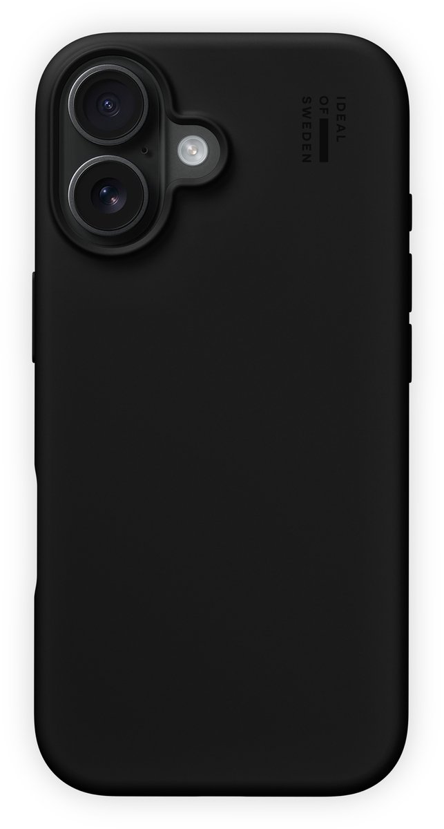 iDeal Of Sweden Silicone Case met magnetische ring geschikt voor iPhone 16 Black - Zwart