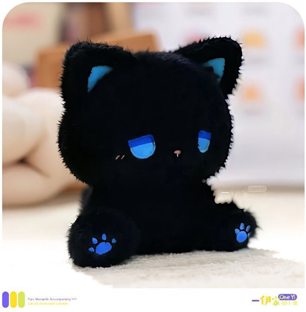 Kraftverdia Pluche Knuffels - Leuke zithouding kittens - Emo poppen kittens knuffeldier - 16cm
