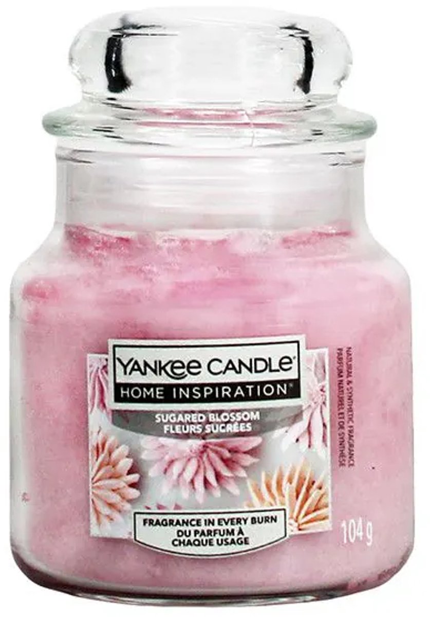 Yankee Candle Geurkaars Gesuikerde Bloesem 104g - Langdurige geur White