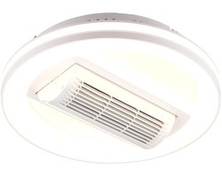 REALITY KURULA - Ventilator - Wit - incl. 1x SMD 37 W - Afstandsbediening - Geintegreerde dimmer - Traploos instelbare lichtkleur - Oscillerend - Zomer- en wintermodus - 6 snelheidsniveaus