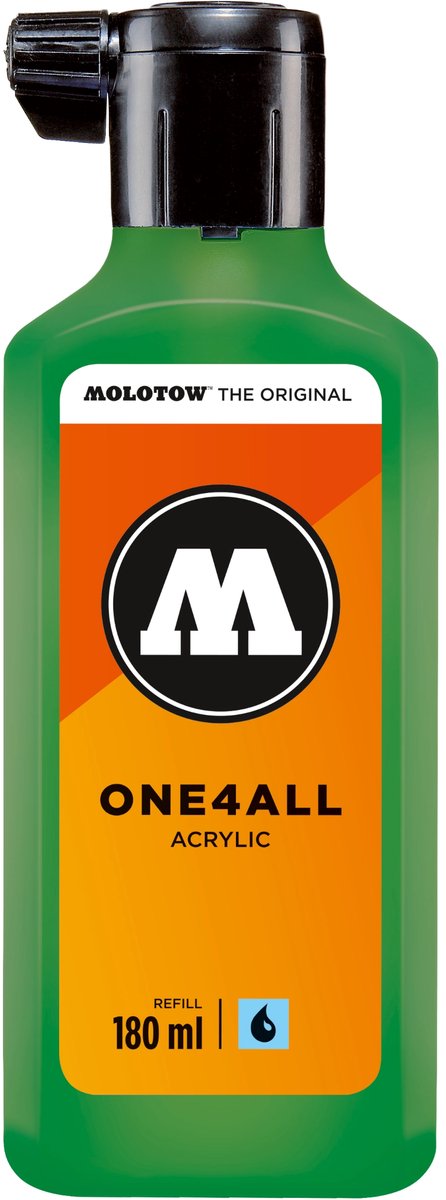 Molotow ONE4ALL™ - 180ml Klavergroen navul Inkt op acrylbasis