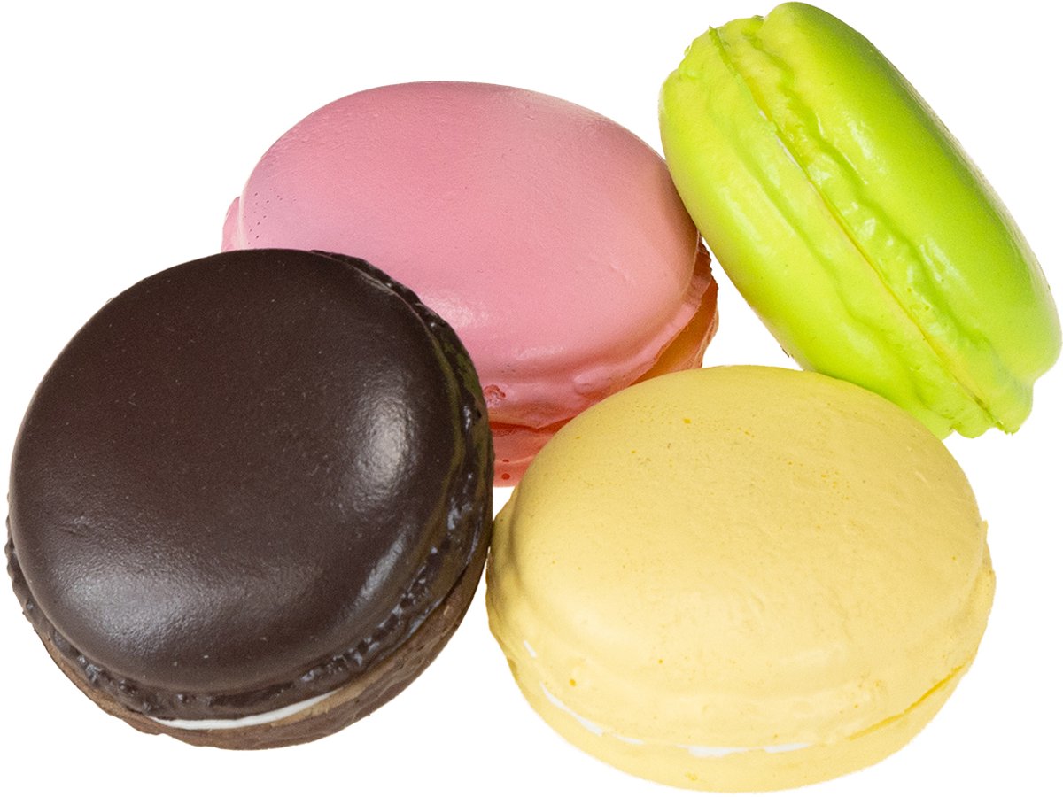 Kunstmatige decoratieve macaron meringue koekjes, kleurrijk, 5cm, 8 st