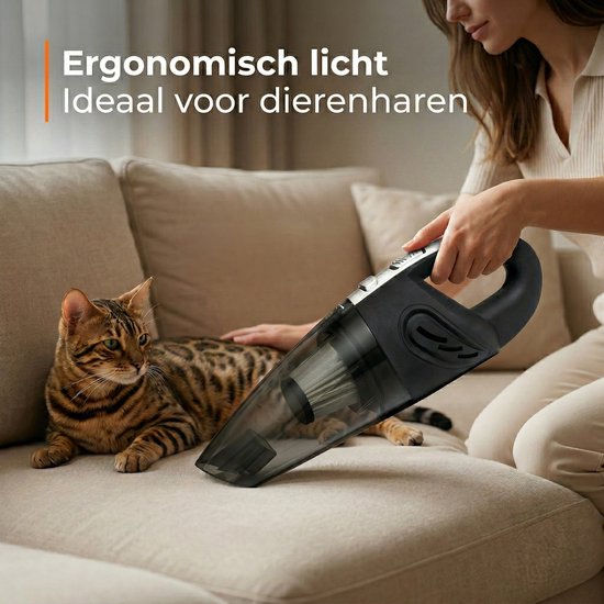 Kruimelzuiger- Kruimeldief snoerloos - Handstofzuiger met 4 opzetstukken - Zedar S300