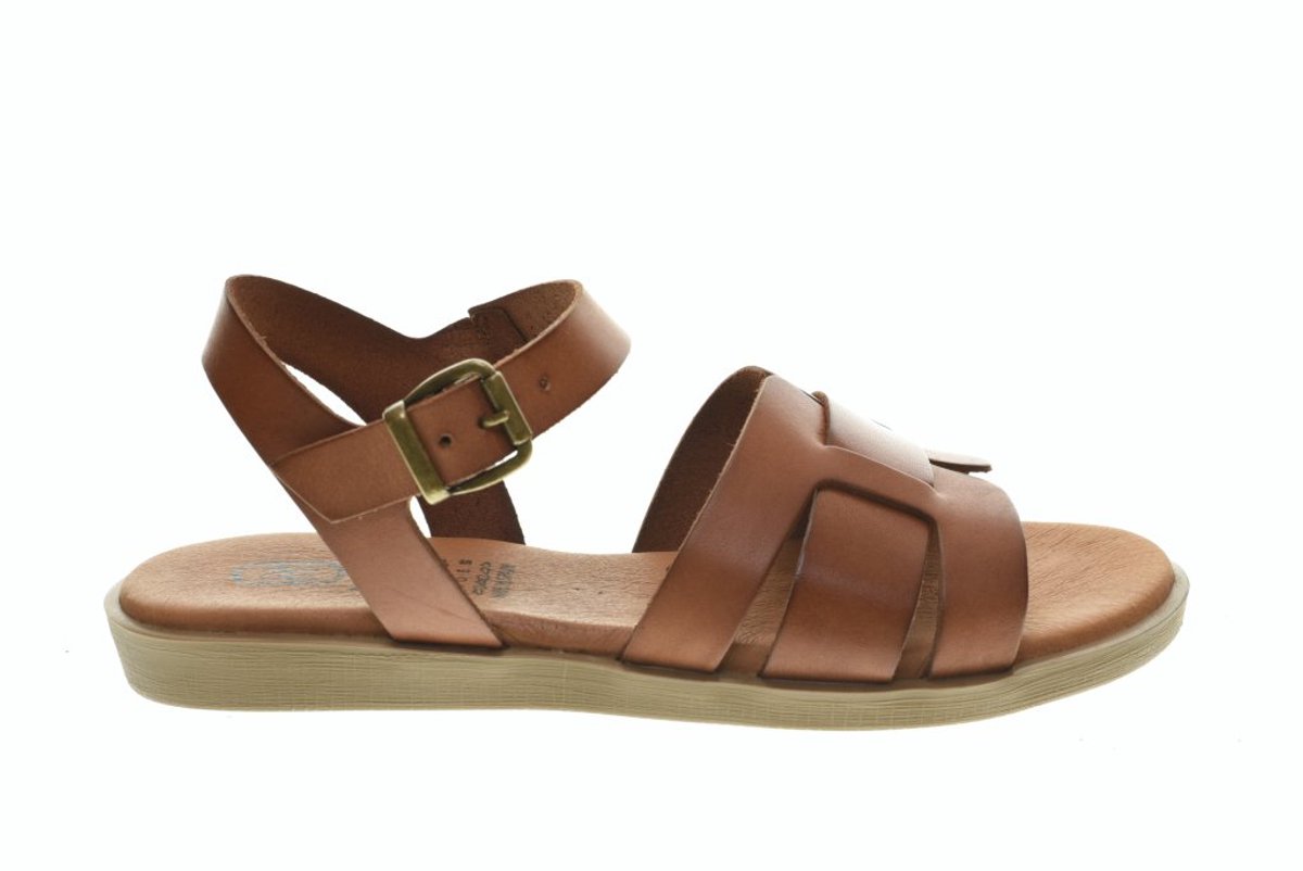 Platte Sandalen Cognac Hee maat 39