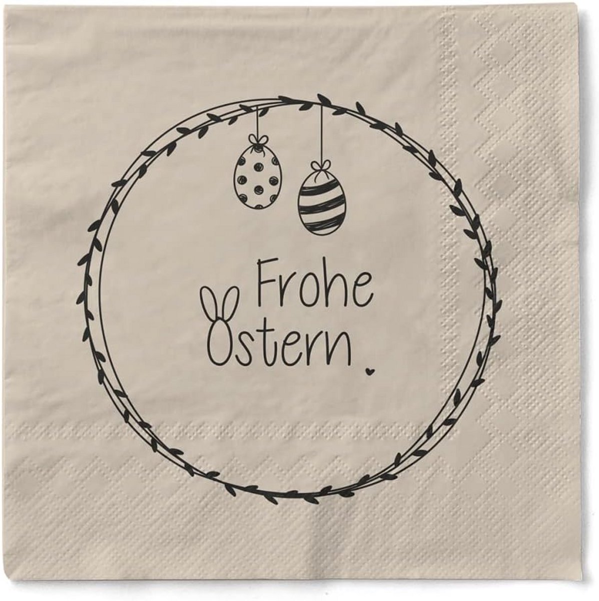 Servetten Pasen 'Happy Easter' Met Eimotief - 33x33 cm - 20 Stuks
