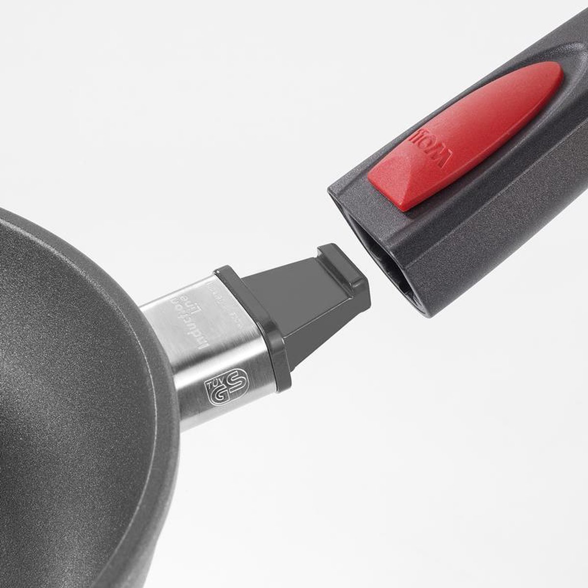 Woll Diamond Lite Platte pan, inductief, 24 cm, 5 cm hoog, met afneembare steel, geschikt voor alle warmtebronnen, gegoten aluminium, antiaanbaklaag