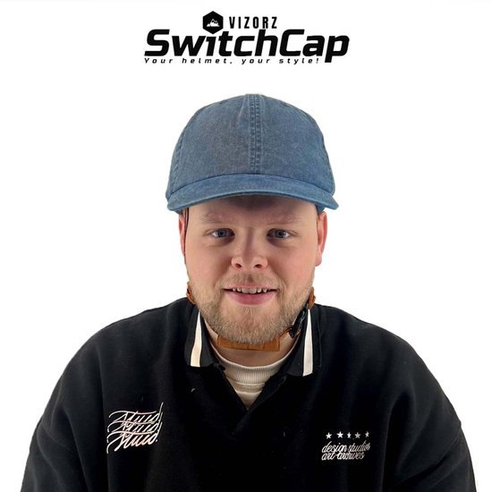 Vizorz SwitchCap fietshelm - Blue cap van Vizorz — afbeelding 2
