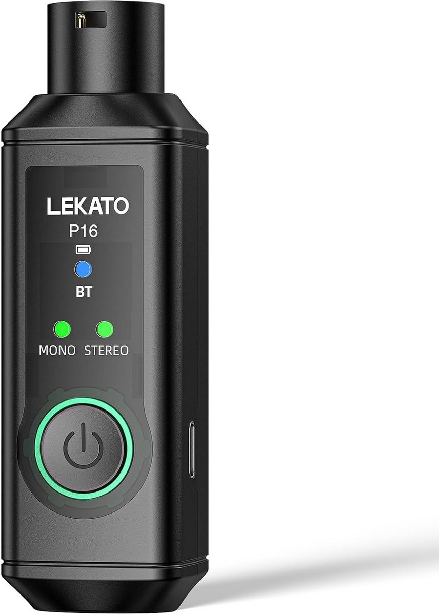 Draadloze XLR Audio-Ontvanger met Bluetooth voor Microfoons