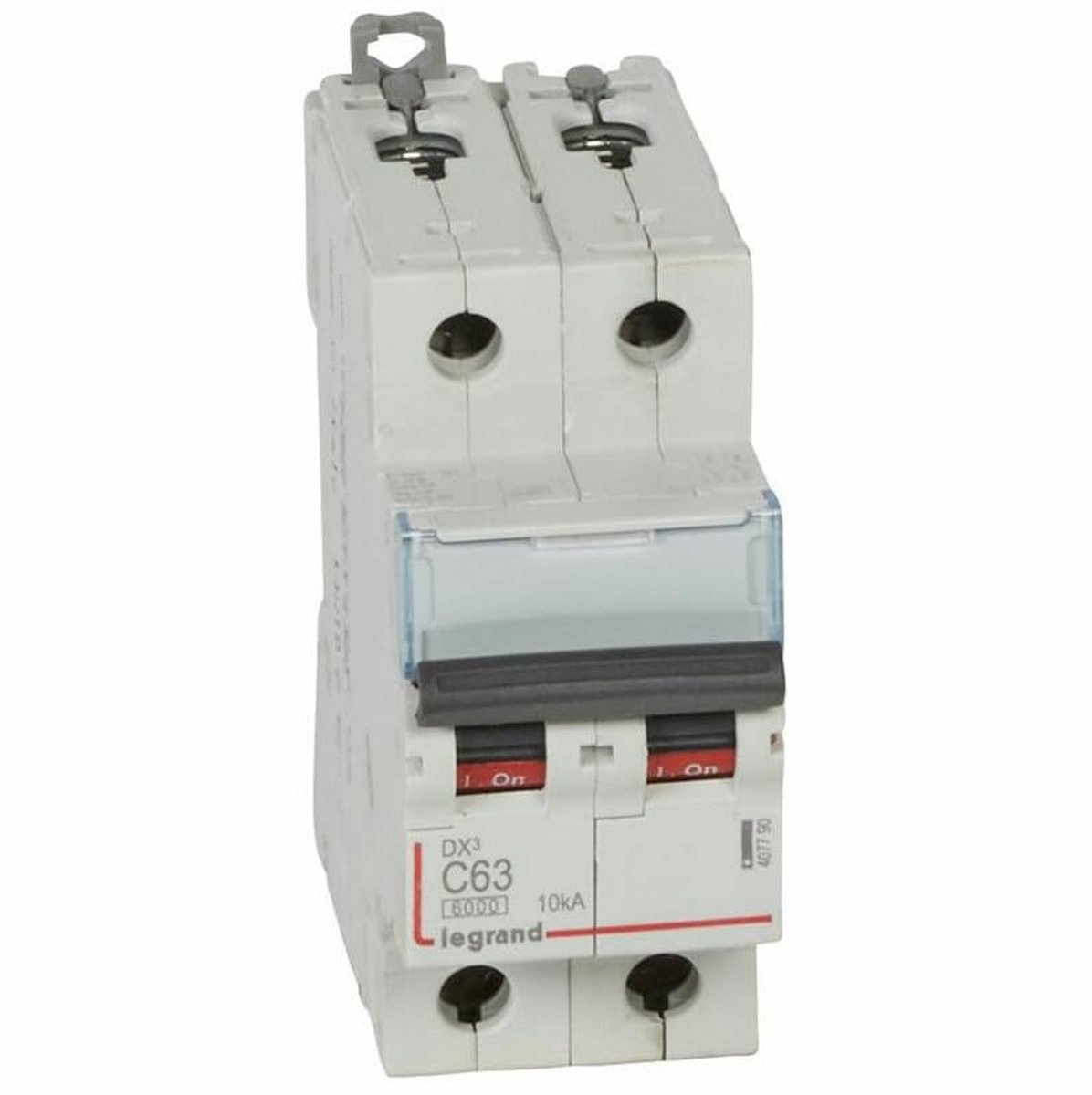 Anderpolige automaat 63A C-karakteristiek 10kA 2 modules