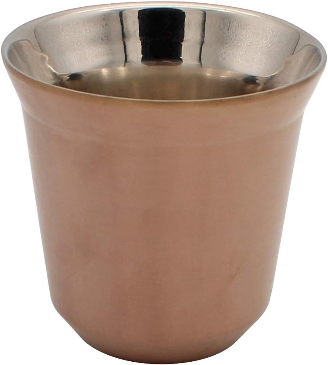 Set van 2 Thermisch Geïsoleerde Espressokopjes RVS - Dubbelwandig en Hittebestendig - 85ml