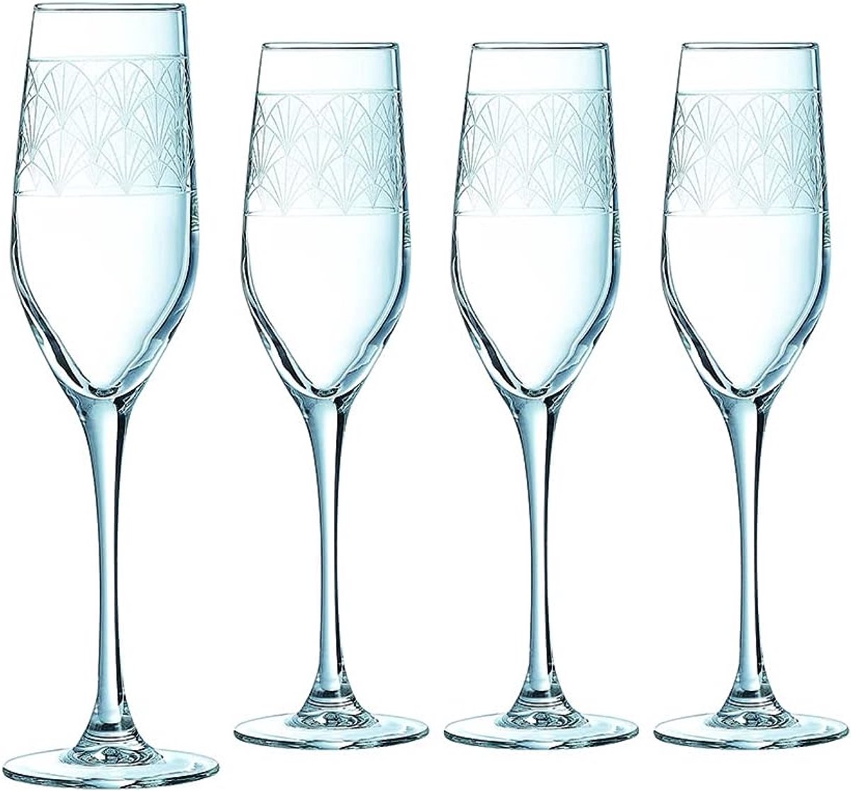 Set van 4 Elegante Champagneglazen 160 ml - Geschikt voor Feestelijke Gelegenheden