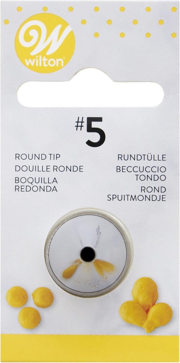 Ronde spuitmond #5 van roestvrij staal voor taartdecoraties