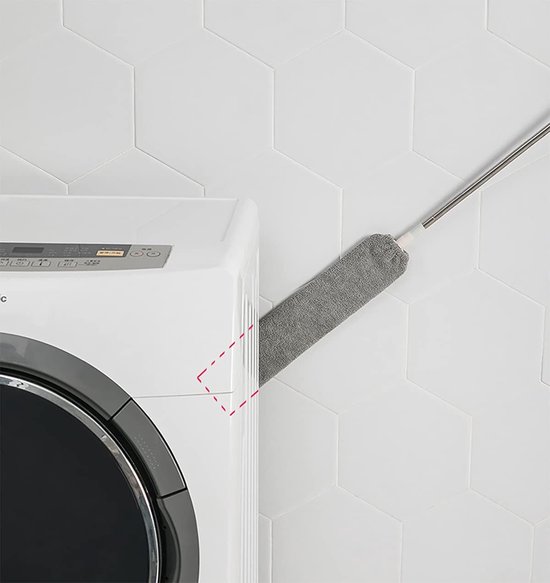 Verstelbare microvezel stofborstel met verlengstuk 30-250 cm voor bed, hoge plafonds en krappe ruimtes van Merkloos	 — afbeelding 3
