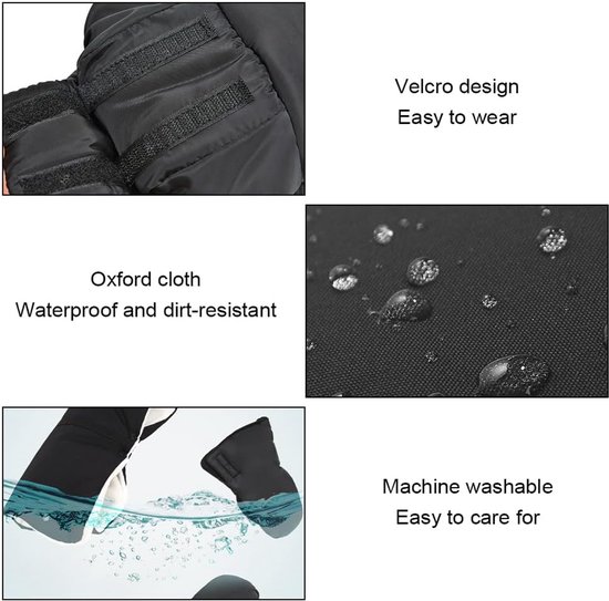 Waterdichte en winddichte kinderwagen handmof met warm katoen, universeel voor buggy en kinderwagen van Merkloos — afbeelding 5