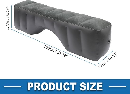 Auto matras achterbank - opblaas matras voor comfortabele dutjes - grijs — afbeelding 4