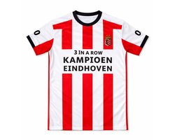 Voetbalshirt Kampioen 27 Three in a row | Eindhoven | Shirt Kampioen 2025-2026 | Geen officieel PSV Artikel | Voetbal Souvenir T-shirt Sportshirt | maat L