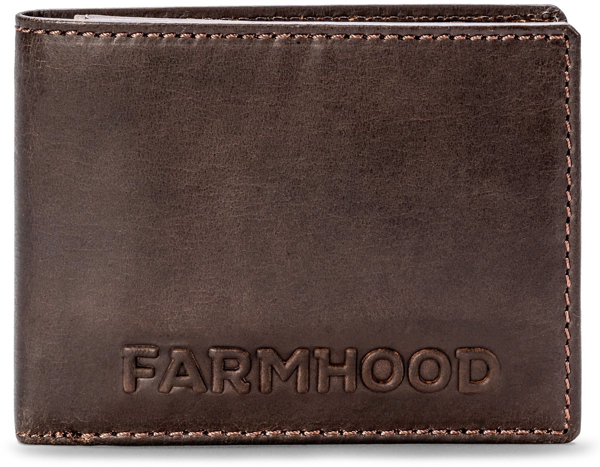 Farmhood Leren Portemonnee Nashville Wallet Dark Brown 2 Donkerbruin