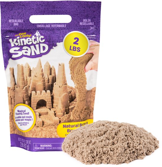 Kinetic Sand - Kneedbaar Speelzand - Bruin - 0,9 kg origineel Kinetic Sand - Sensorisch speelgoed