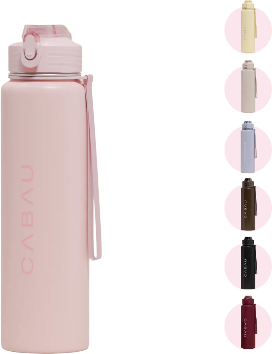 Cabau - Bloom Waterfles Staal - Pink