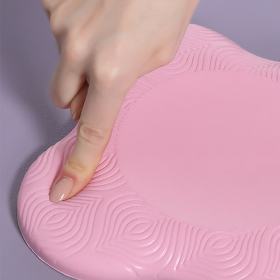 2 Stuks Tpe Verdikte Antislip Yoga Knielen Beschermend Pad- Ondersteuning Trage Rebound Antislip Sport Fitness Mat-Stevige Elleboog-roze — afbeelding 3
